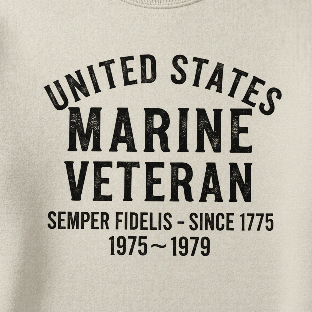 United States Marine Veteran Crewneck Sweatshirt - Proud USMC Vet Gift