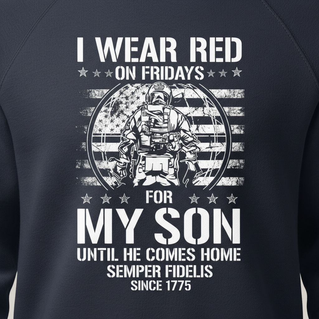 USMC Semper Fi Crewneck - Patriotic Marine Corps Since 1775 Graphic Sweatshirt