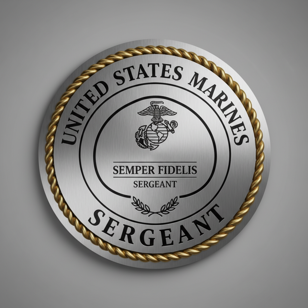 Personalized United States Marines Semper Fidelis Metal Wall Art Sign