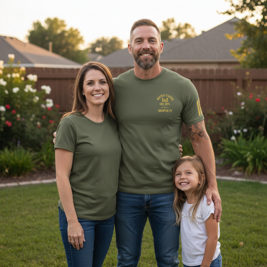 "Semper Fidelis" USMC "Forged In Battle" Heritage Tee