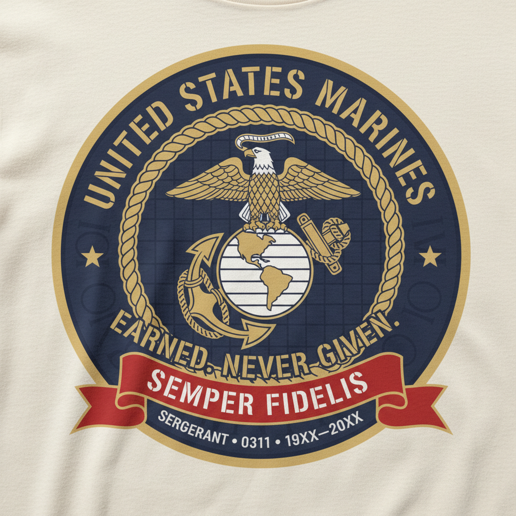 United States Marines Emblem Heritage Edition Tee