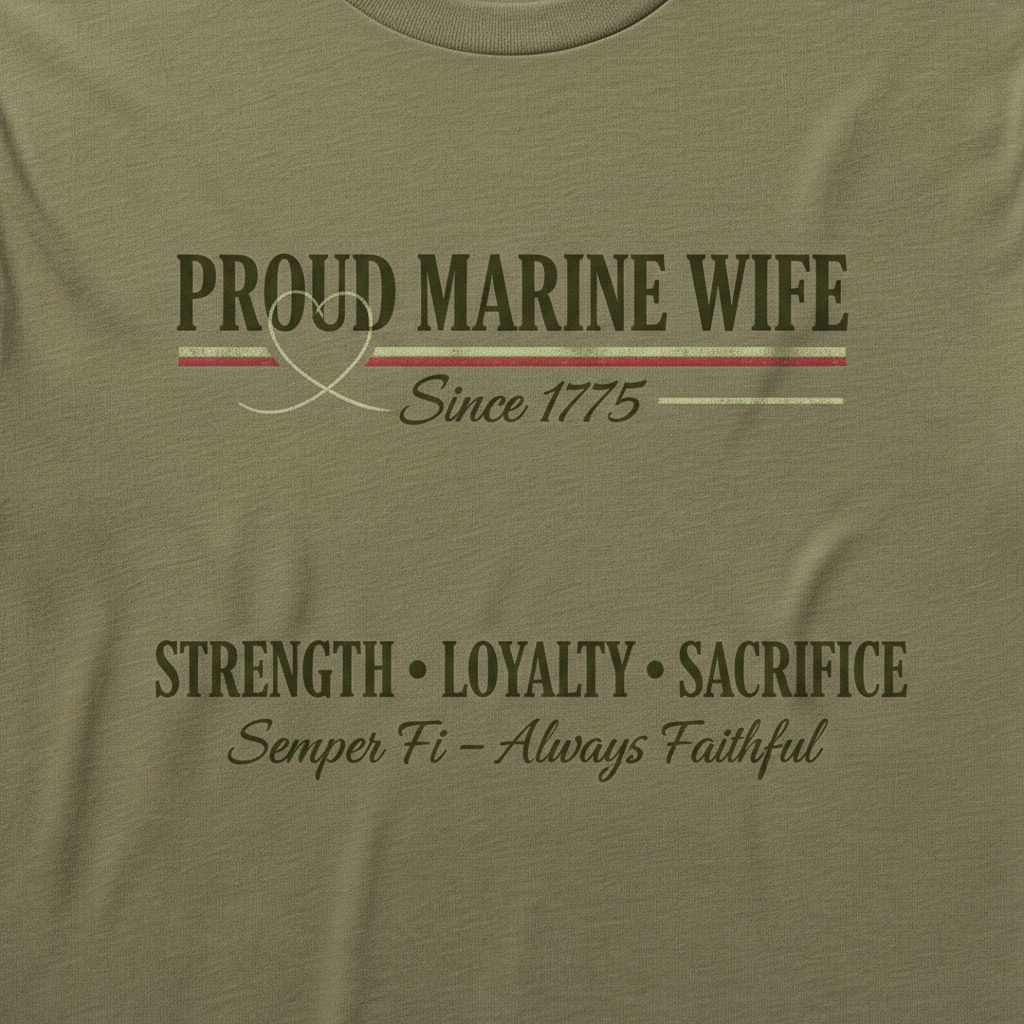 Proud Marine Wife "Since 1775" Strength & Loyalty Tee