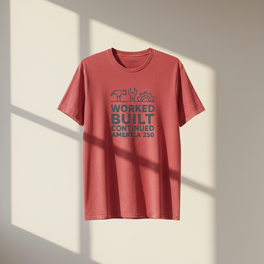Hands That Built Tomorrow — America 250 Workline Tee