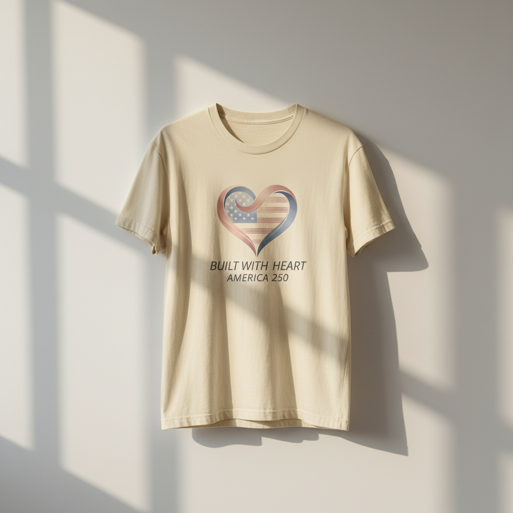 Built with Heart — America 250 Tee