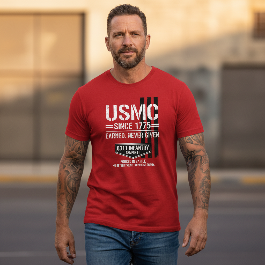 USMC "0311 Infantry" No Better Friend No Worse Enemy Tee