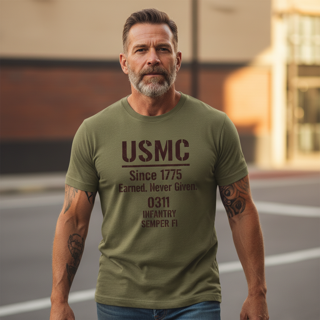 USMC "0311 Infantry" Semper Fi Tactical Military Tee