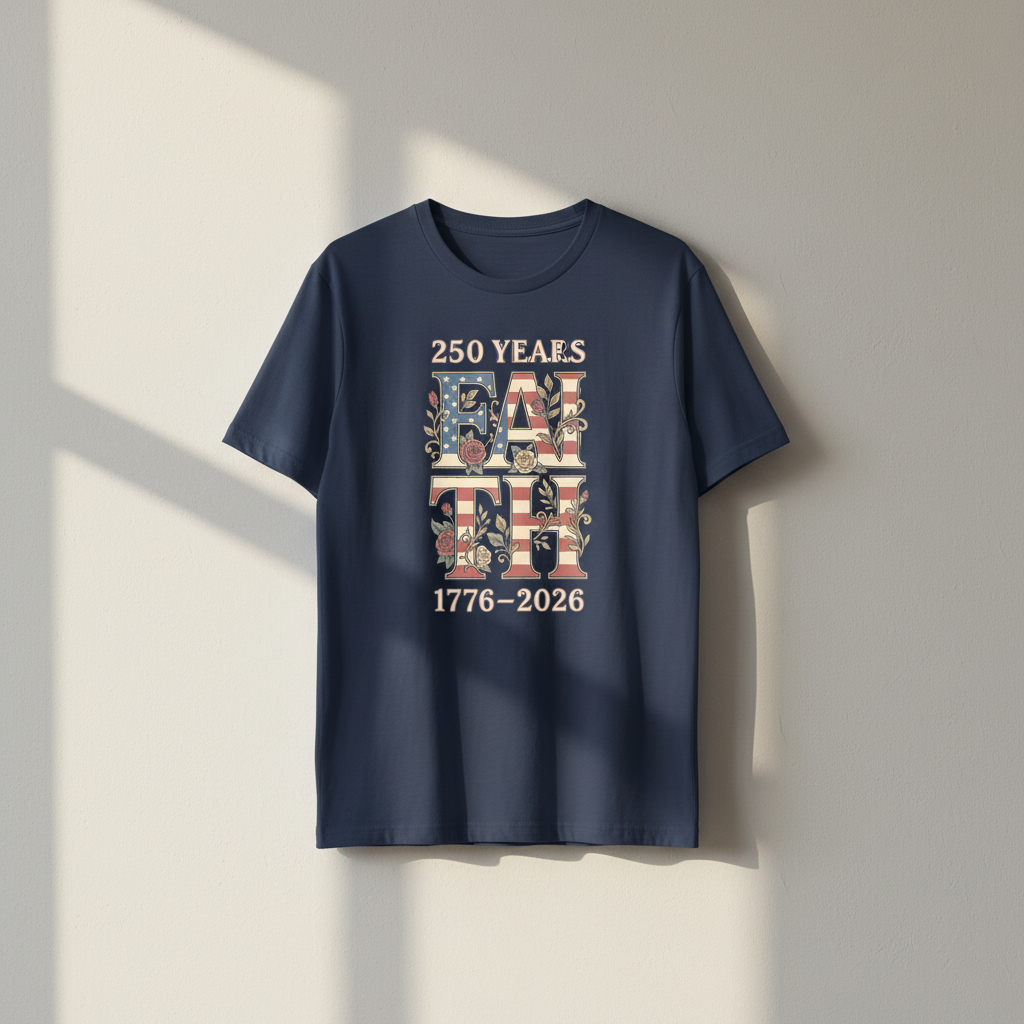 Floral Faith — America 250 Heritage Tee