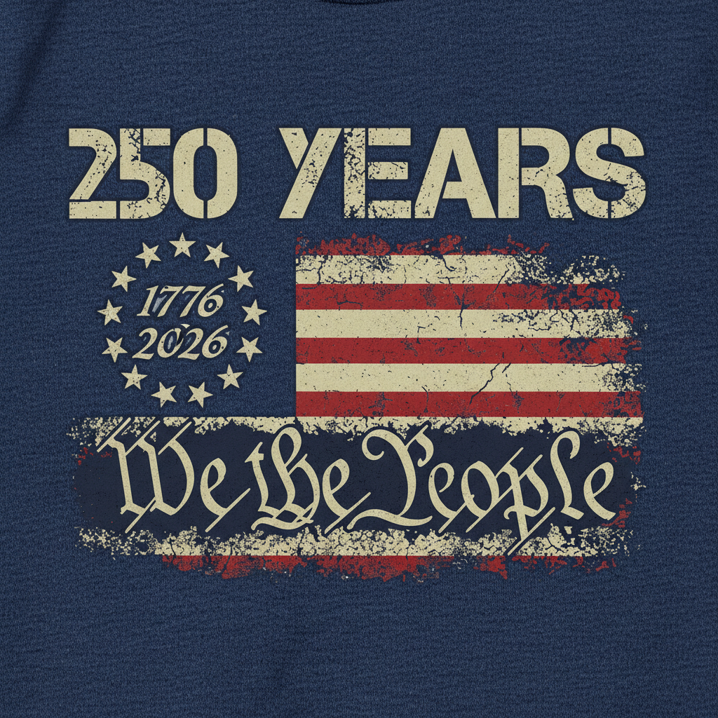We the People – 250 Years of American Unity, Liberty, and Constitutional Legacy (1776–2026) T-Shirt
