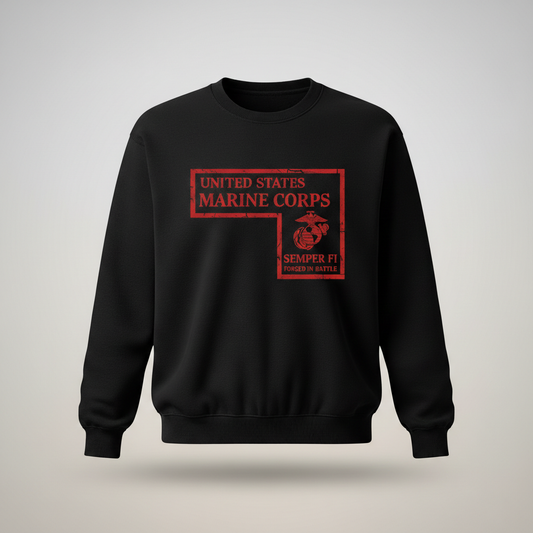 USMC United States Marine Corps Semper Fi Men’s Crewneck Sweatshirt