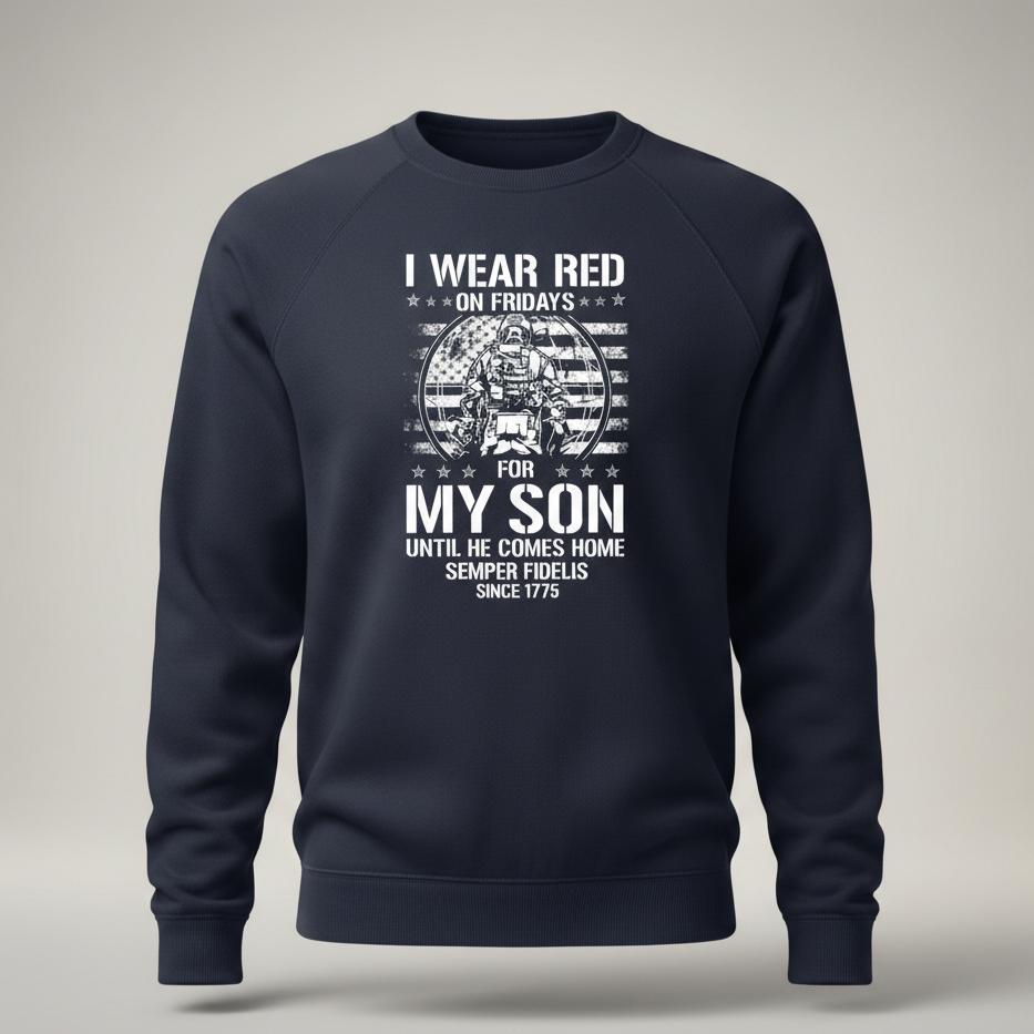 USMC Semper Fi Crewneck - Patriotic Marine Corps Since 1775 Graphic Sweatshirt