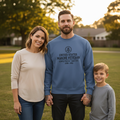The Ultimate Marine Veteran Tribute Crewneck – Custom Years of Service