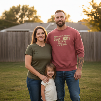 United States Marine Corps 0311 Infantry Sweatshirt - Semper Fidelis Veteran Pride Pullover