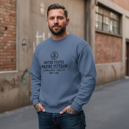The Ultimate Marine Veteran Tribute Crewneck – Custom Years of Service