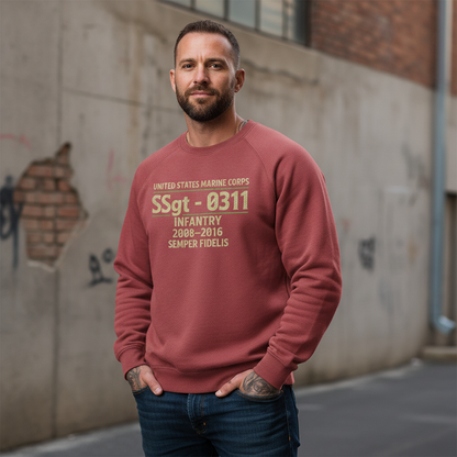 United States Marine Corps 0311 Infantry Sweatshirt - Semper Fidelis Veteran Pride Pullover