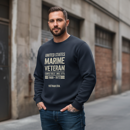 Vietnam Veteran Gift - USMC 1968-1972 Marine Corps Sweatshirt for Dad/Grandpa