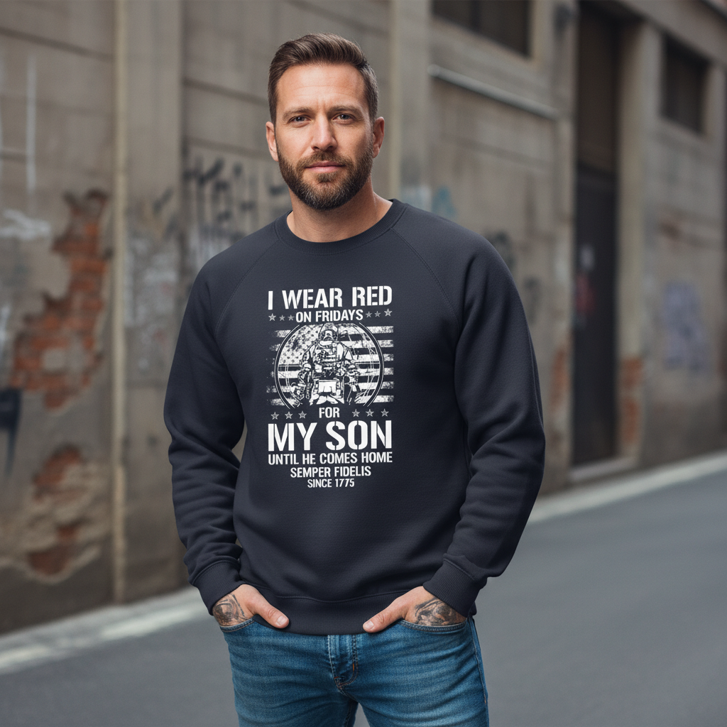 USMC Semper Fi Crewneck - Patriotic Marine Corps Since 1775 Graphic Sweatshirt