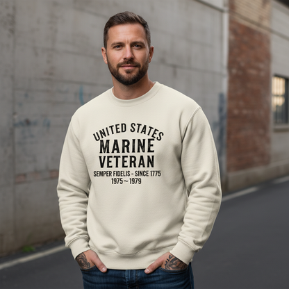 United States Marine Veteran Crewneck Sweatshirt - Proud USMC Vet Gift