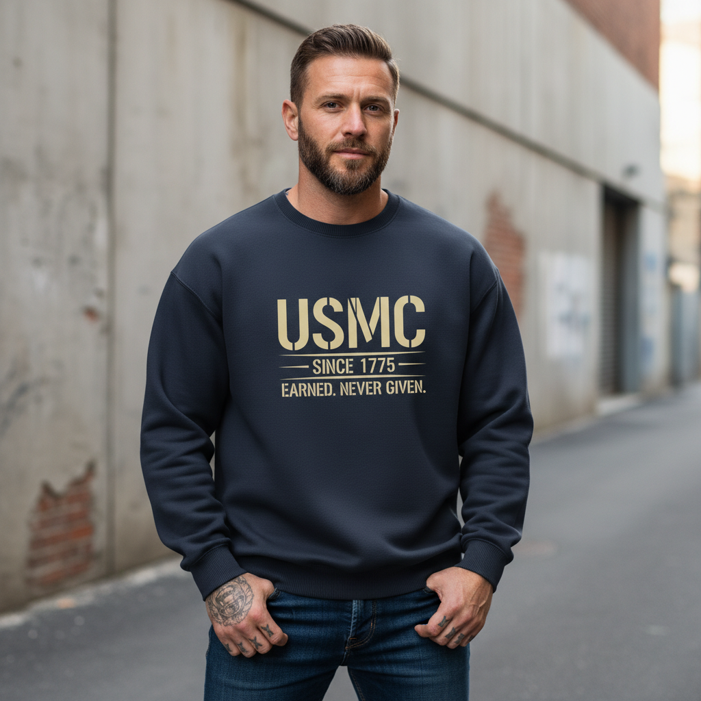 United States Marine Corps Veteran Sweatshirt - Served 1975-1979 - Semper Fi Military Apparel