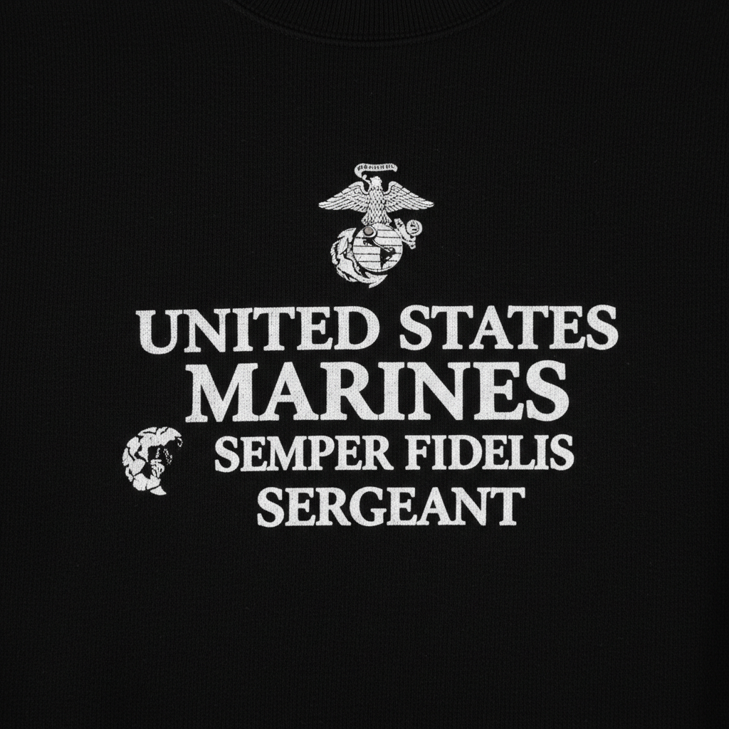 Marine Corps Sergeant Gift Sweatshirt - US Marines Semper Fi Pullover - Proud Military Rank Crewneck for Men and Women