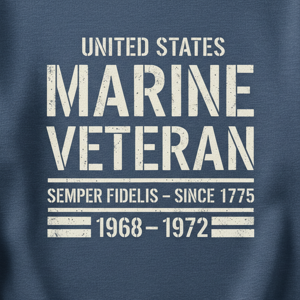 United States Marine Veteran Crewneck Sweatshirt - USMC Military Pride Apparel