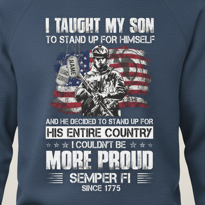USMC Marine Corps Gift for Mom or Dad - Patriotic Military Family Sweatshirt