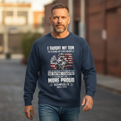 USMC Marine Corps Gift for Mom or Dad - Patriotic Military Family Sweatshirt