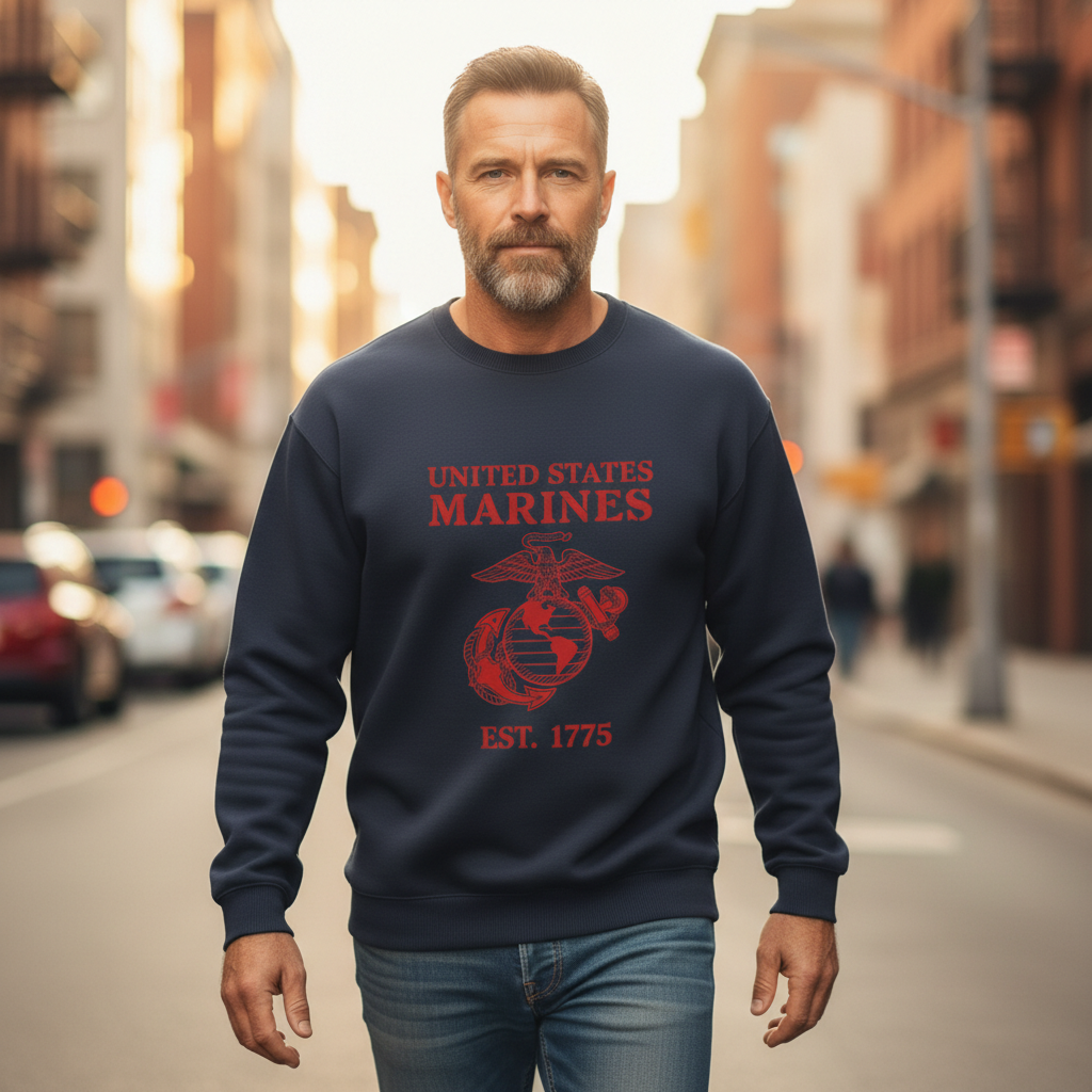 USMC Eagle Globe and Anchor Graphic Pullover - Men's & Women's