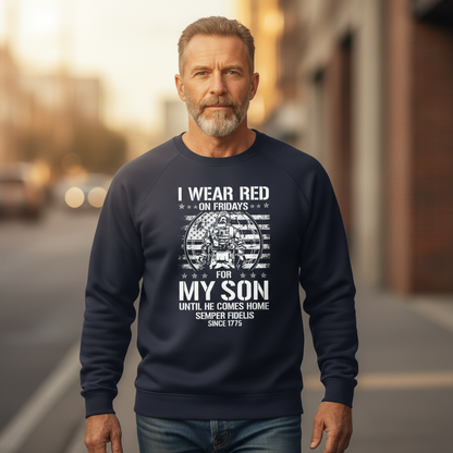 USMC Semper Fi Crewneck - Patriotic Marine Corps Since 1775 Graphic Sweatshirt