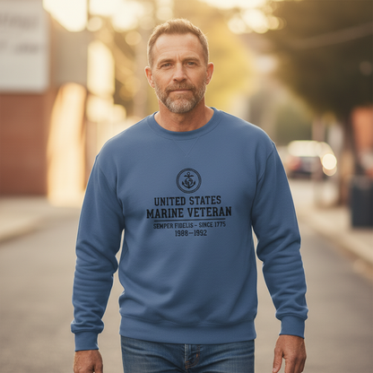 The Ultimate Marine Veteran Tribute Crewneck – Custom Years of Service
