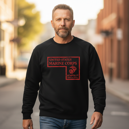 USMC United States Marine Corps Semper Fi Men’s Crewneck Sweatshirt