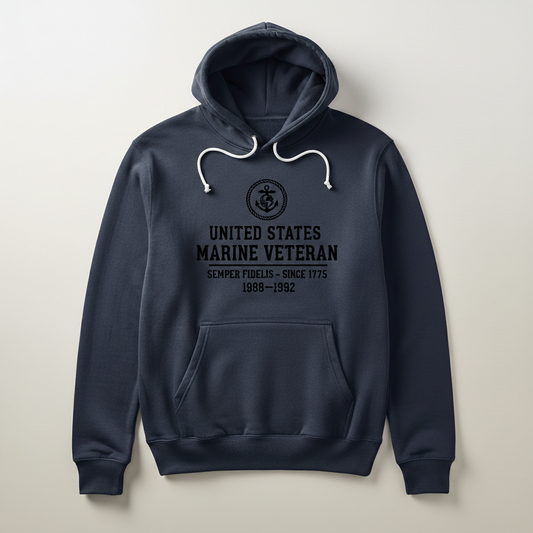 United States Marine Veteran Hoodie USMC Semper Fi Pride Pullover