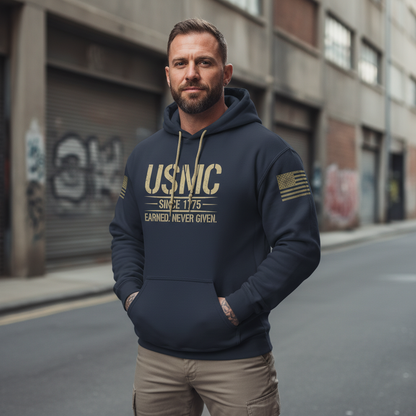 USMC Legacy 1775 Distressed Hoodie