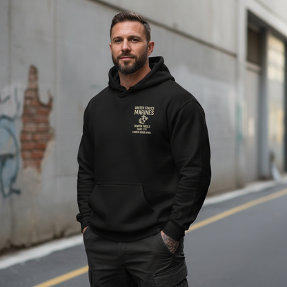 USMC Signature Emblem Black Hoodie