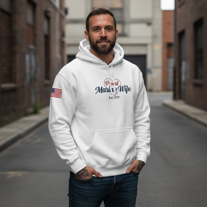 The Heart Behind the Hero | Marine Wife Essential Hoodie