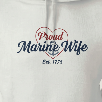 The Heart Behind the Hero | Marine Wife Essential Hoodie