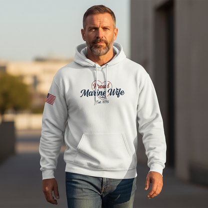 The Heart Behind the Hero | Marine Wife Essential Hoodie