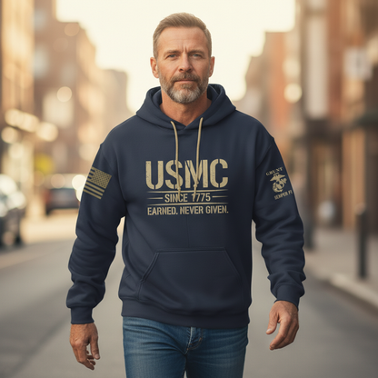 USMC Legacy 1775 Distressed Hoodie