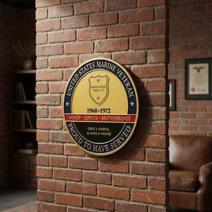 Custom USMC Veteran Wall Decor - Proud To Have Served Marine Sign - Once A Marine Always A Marine Wall Art