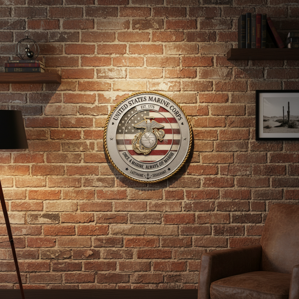 Customizable US Marine Corps Once A Marine Always A Marine Medal Design
