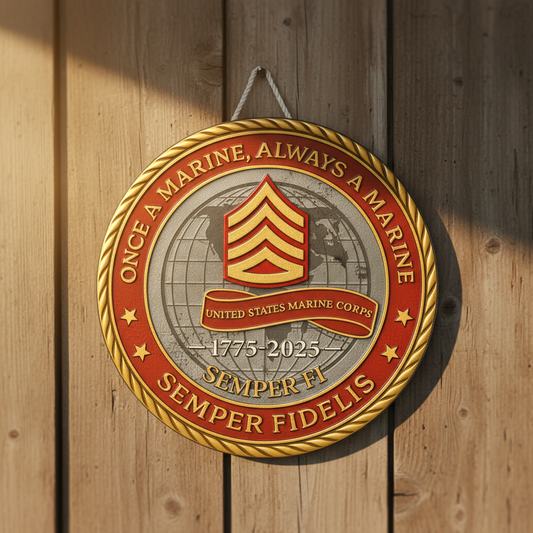Personalized US Marine Corps Retirement Gift - Custom Name & Service Years Wall Decor