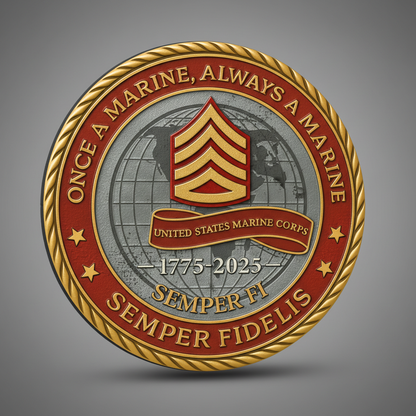 Personalized US Marine Corps Retirement Gift - Custom Name & Service Years Wall Decor