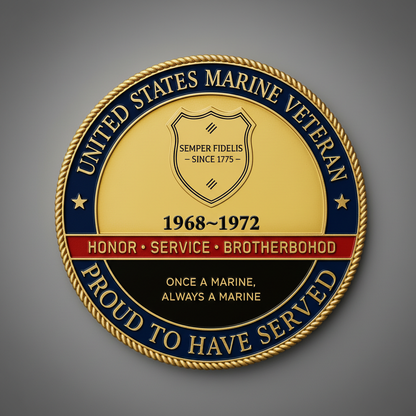 Custom USMC Veteran Wall Decor - Proud To Have Served Marine Sign - Once A Marine Always A Marine Wall Art