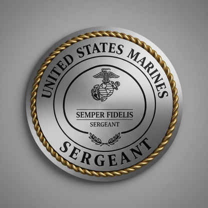 Personalized United States Marines Semper Fidelis Metal Wall Art Sign