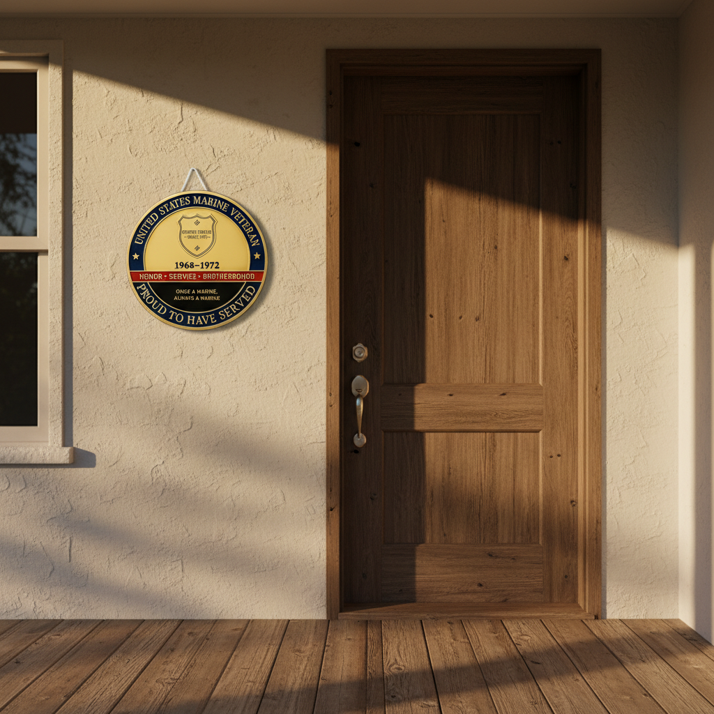 Custom USMC Veteran Wall Decor - Proud To Have Served Marine Sign - Once A Marine Always A Marine Wall Art