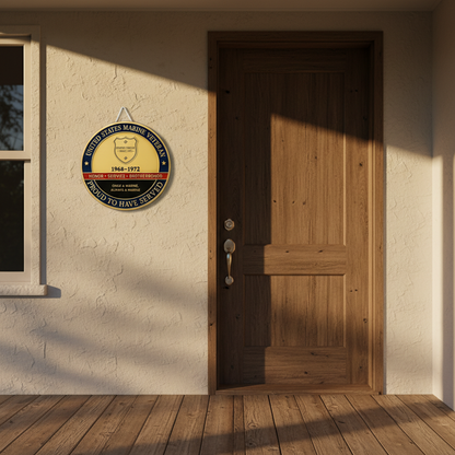 Custom USMC Veteran Wall Decor - Proud To Have Served Marine Sign - Once A Marine Always A Marine Wall Art