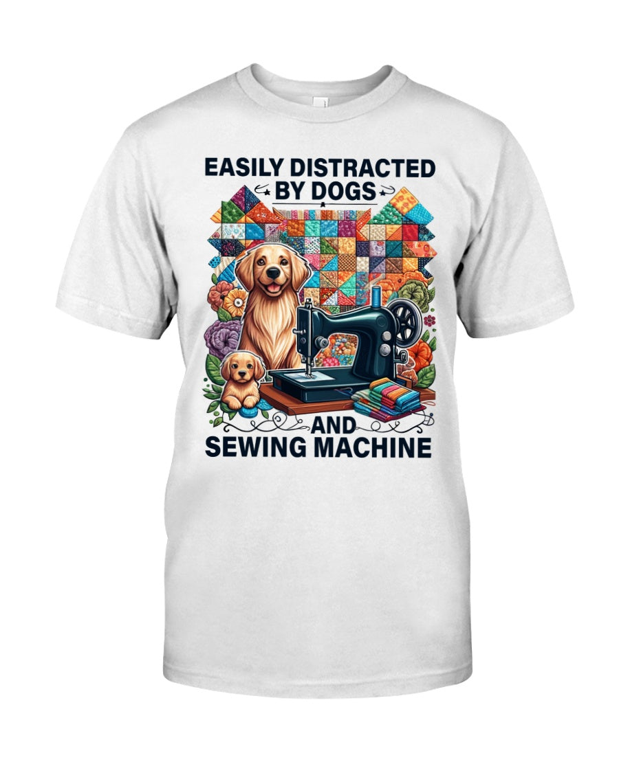 Easily Distracted By Dog And Sewing Machine
