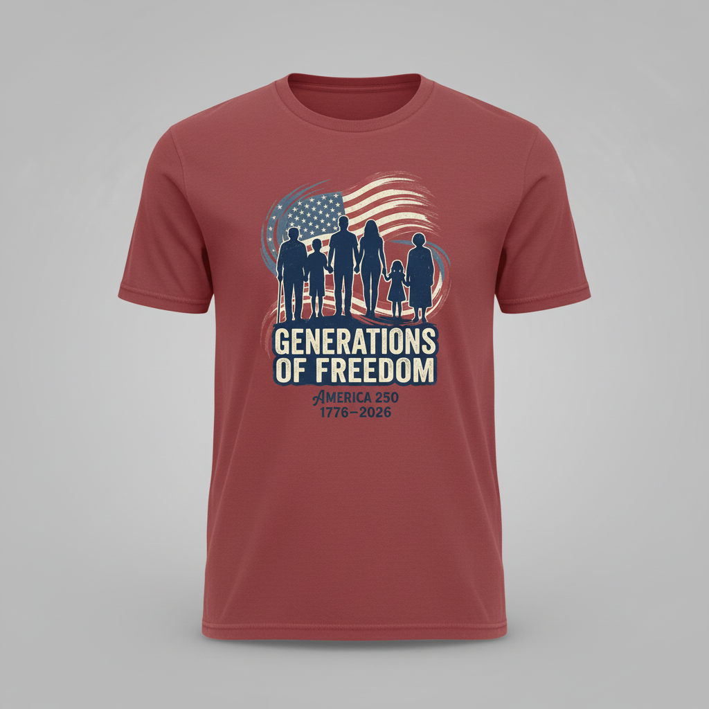 Generations of Freedom – America 250 Celebrating Family, Unity & Liberty (1776–2026) T-Shirt
