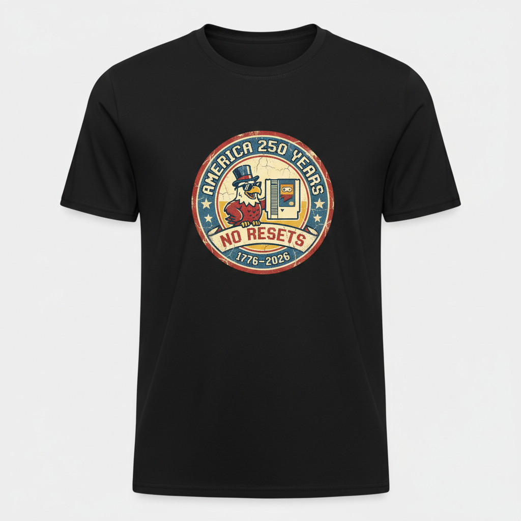 America 250 Years — No Resets, Still Running T-Shirt