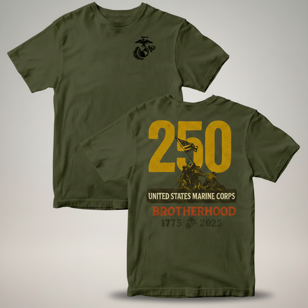 "America 250" USMC Brotherhood 1775-2025 Tribute Tee