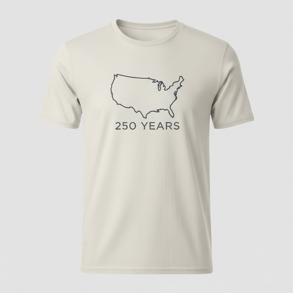 Minimalist Map — America 250 Heritage Tee